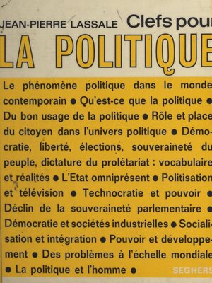 cover image of Clefs pour la politique